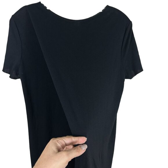 2/$30 Zara Black Casual Shift Dress Size Medium - Picture 8 of 12